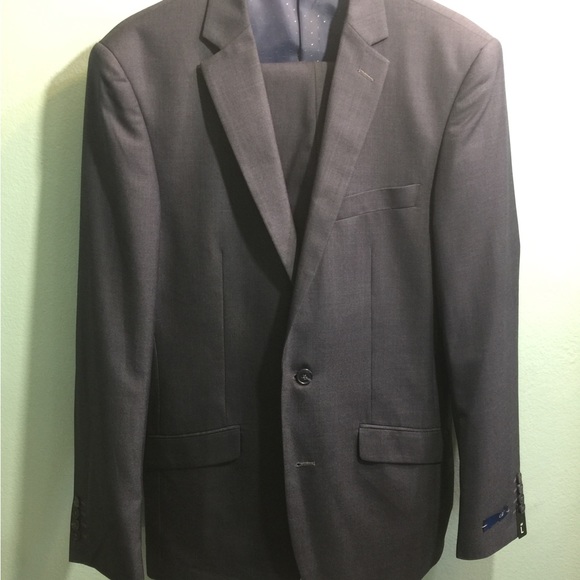 Mens suit slim 40L/34W navy blue import - Picture 4 of 4